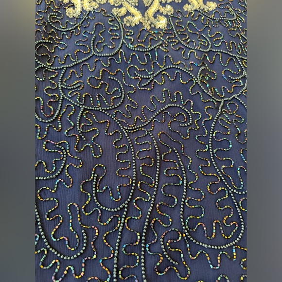 Vintage Night Vogue Sequinned Beaded Evening Dress - Picture 8 of 11